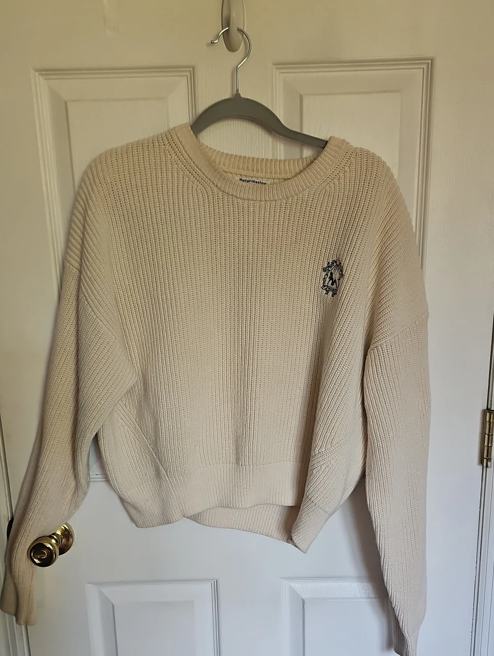 Reformation Ribbed Logi  Winnie Sweater